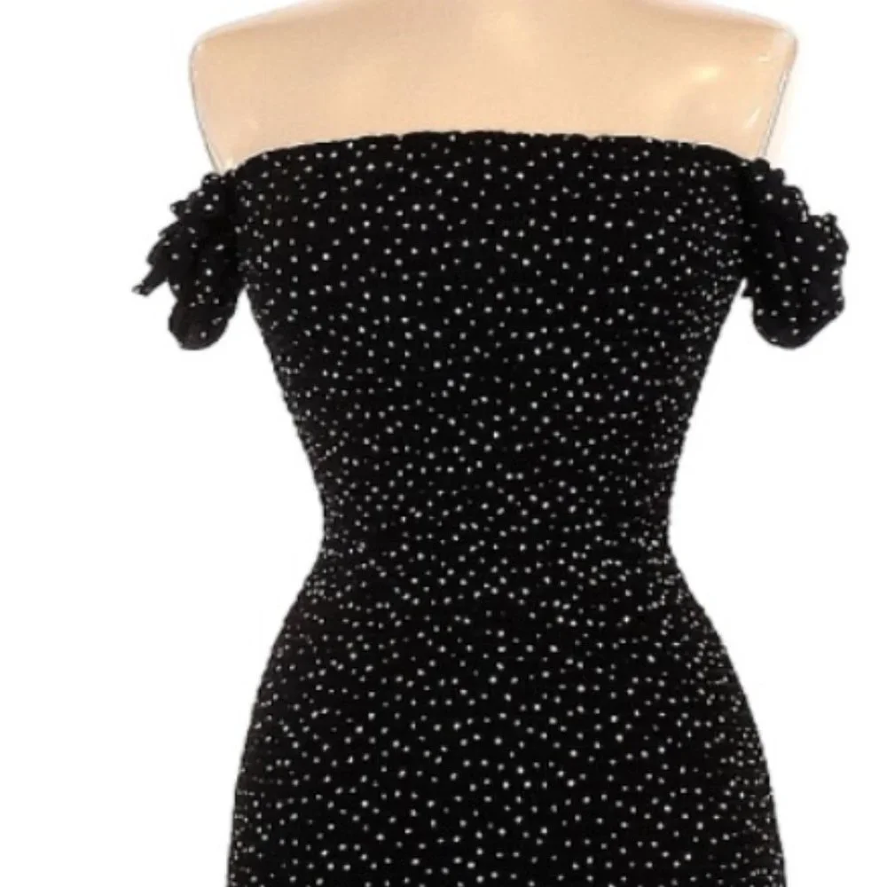 NWT Reformation Black White Polka Dot Selene Minnie Dress XS - Picture 1 of 7